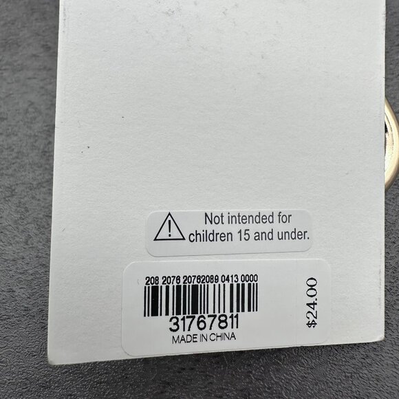 Express Gold Tone Bold Chunky Oval Link Hoop Drop Earrings - Picture 7 of 8